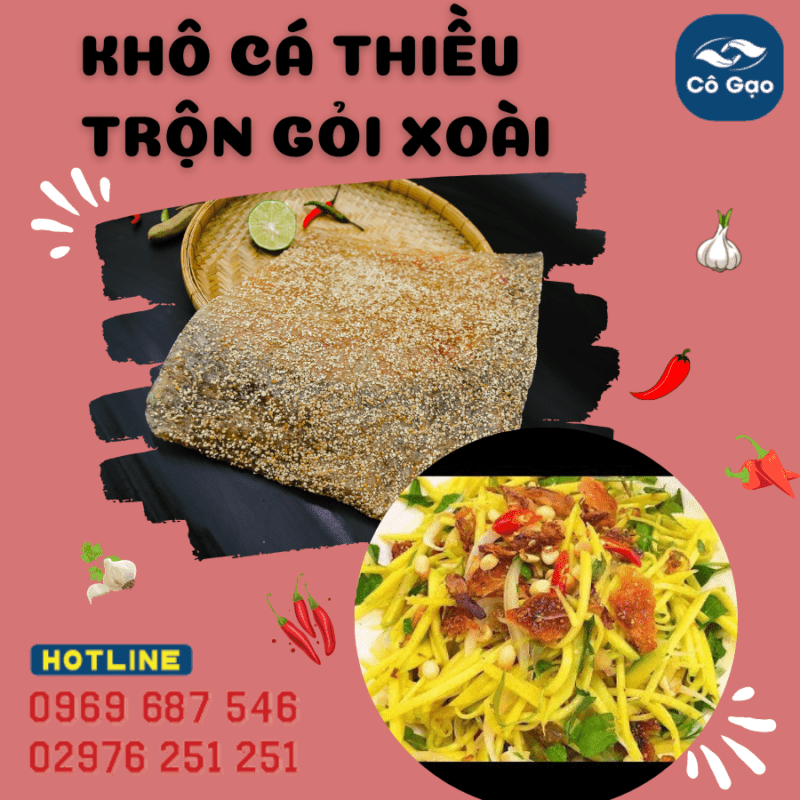 Khô cá thiều trộn gỏi xoài