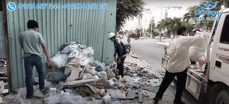 Dọn xà bần Rạch Giá